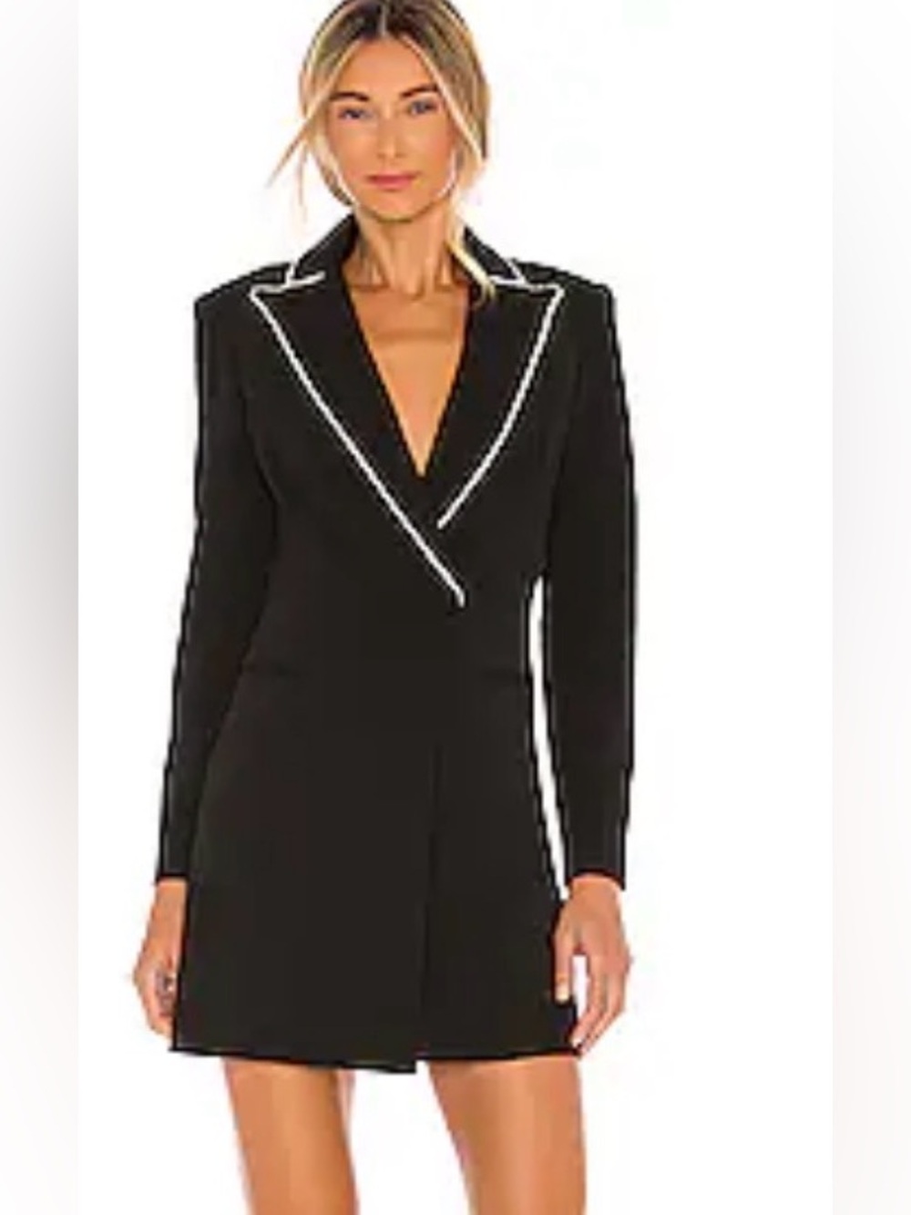 JAYGODFREY Black Mini Blazer Dress with Rhinestones